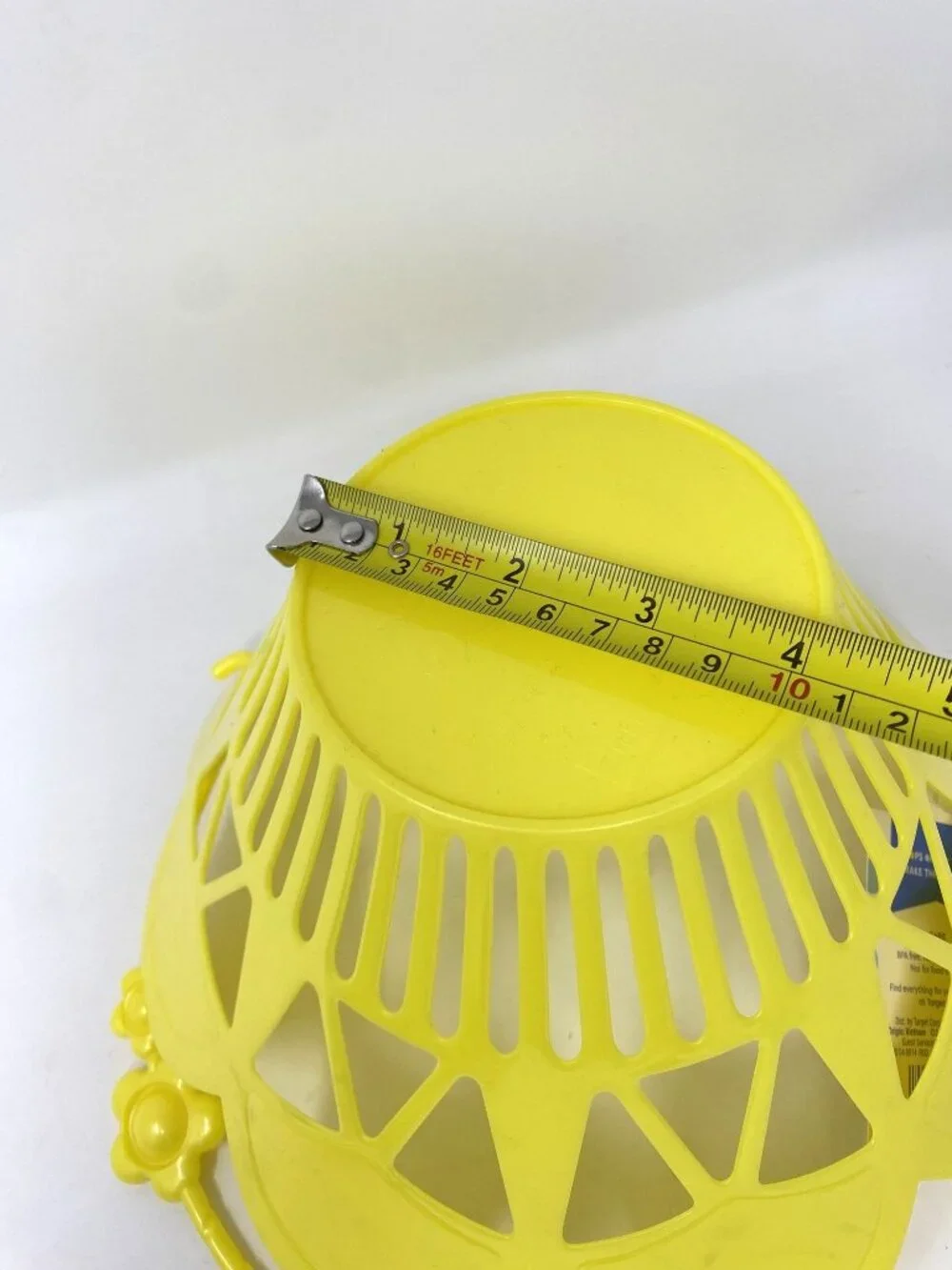 Vintage Retro Style Plastic Scallop Easter Basket Yellow - Spritz™ Spring Decor